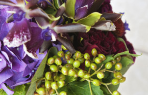 Hydrangea and Zygopetalum orchids